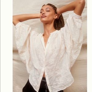 Anthropologie embroidered blouse